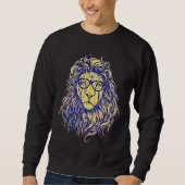 Cool élégant Hipster Lion Sweatshirt (Devant)