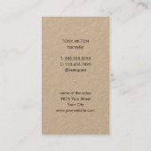 Cool Elegant Kraft Black Scissors Haar Visitekaartje (Achterkant)