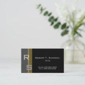 cool, élégant simple carte de visite noir (Debout devant)