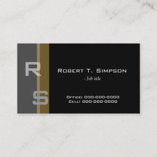 cool, élégant simple carte de visite noir