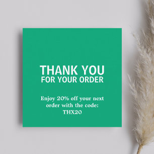 Cool Elegante Korte Groen Bedankkaart Coupon
