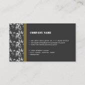 cool, élégante simple carte de visite damassé (Dos)