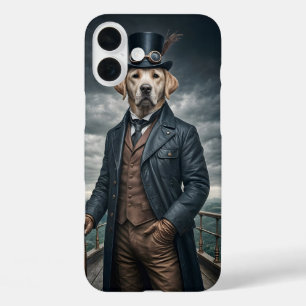 Cool Elegante Victoriaans Steampunk Labrador Dog A iPhone 16 Plus Hoesje