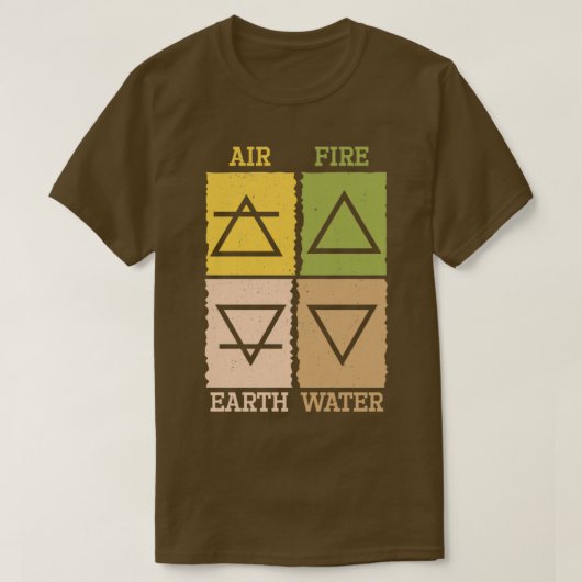 Cool Elements Earth Wind Fire Water Alchemisten gi T-shirt (Design voorkant)