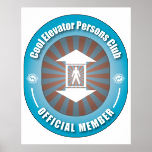 Cool Elevator Persons Club Poster