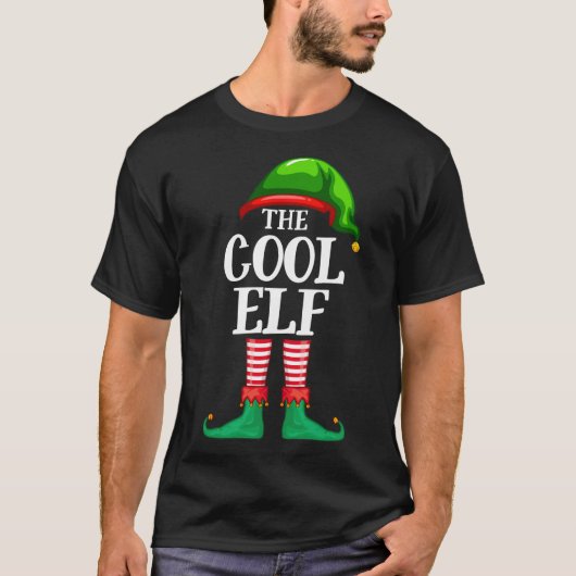 Cool Elf Matching Family Kerstparty Pajama T-shirt (Voorkant)