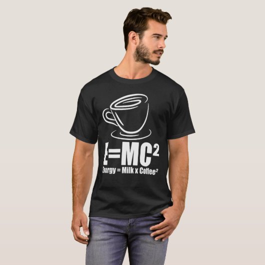 Cool Emc2 Energy Milk Coffee Formule Drinker T-shirt (Voorkant volledig)