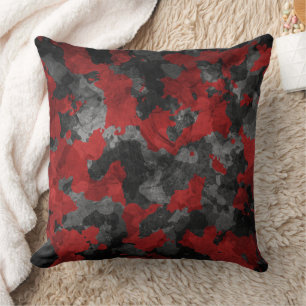Cool en camo rouge foncé Coussin décoratif