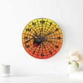 Cool en Creepy 3D spin op web Halloween Grote Klok (Huis)