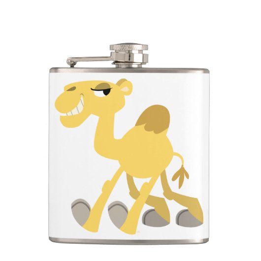 Cool en Cute Cartoon Camel Hip Flask Heupfles (Voorkant)