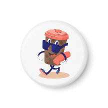 Cool en grappig koffie karakter