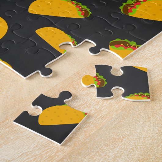 Cool- en leuke jummie-taco-patroon Monogram Legpuzzel (Zijkant)