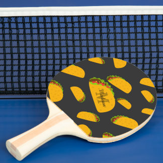 Cool- en leuke jummie-taco-patroon Monogram Tafeltennisbatje
