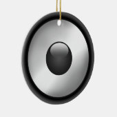 Cool- en leuke muziekluidsprekerontwerp keramisch ornament (Rechts)