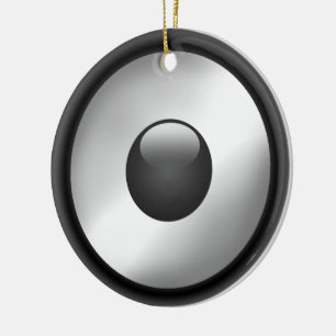 Cool- en leuke muziekluidsprekerontwerp keramisch ornament