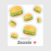 Cool- en lyummyburgerpatroon sticker (Vel)
