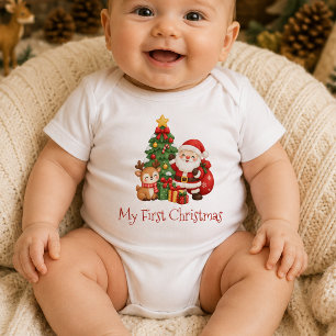 Cool en modern eerste kerst baby romper