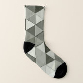 Cool en niveaux de gris triangle géométrique motif (Gauche intérieur)