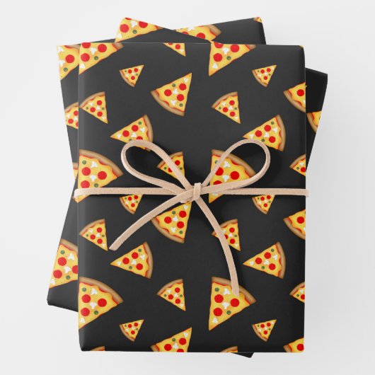 Cool- en pretpizza-snijdpatroon inpakpapier vel (In situ)