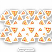 Cool- en pretpizza-snijdpatroon sticker (Voorkant)