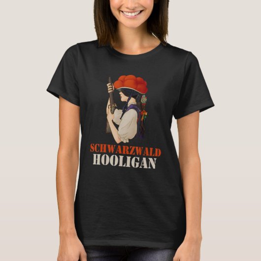 Cool En Schwarzwald Hooligan Zwart Woud Meisje H T-shirt (Voorkant)