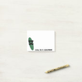 Cool en tant que notes de post-it de concombre (Sur un bureau)