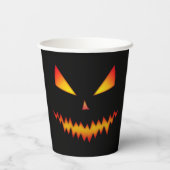 Cool eng Jack O'Lantern gezicht Halloween zwart Papieren Bekers (Achterkant)