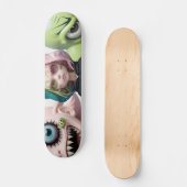 Cool enge buitenaardse monster kat meisjes skatebo skateboard (Voorkant)
