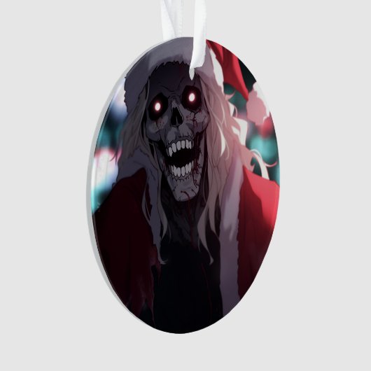 Cool Enge Enge Schedel Sinterklaas Xmas Ornament (voorkant)