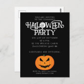 Cool enge Jack O'Lantern Halloween uitnodiging (Voorkant / Achterkant)