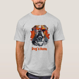 Cool Engels Bulldog met zonnebril T-shirt