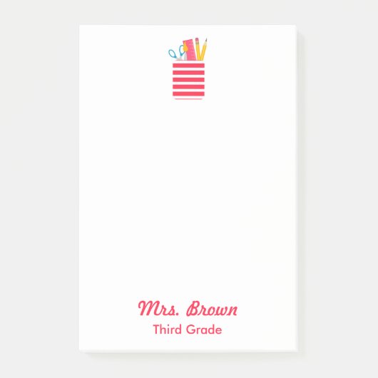 Cool Enseignant École Organisateur Post-it Notes (Devant)