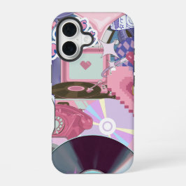 Cool Esthetische Y2K/90's Stickers iPhone 16 Hoesje