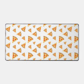 Cool et amusante pizza tranches motif sur blanc (Recto)