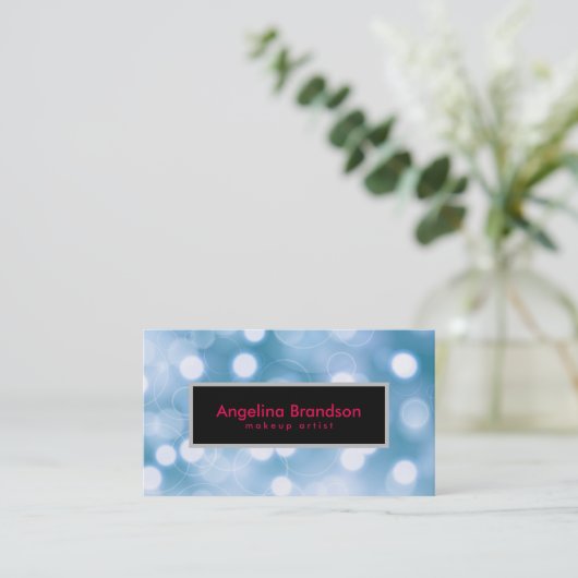 Cool et Carte de visite unique Confetti noir (Debout devant)