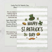 Cool et drôle St. Patrick's Day Party Invitation (Devant / Derrière)