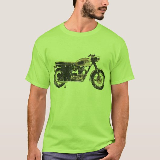 Cool et T-shirt britannique simple de moto (Devant)