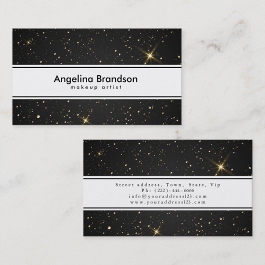 Cool et unique Carte de visite Confetti blanc (Devant / Derrière)