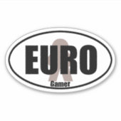 Cool Euro Gamer Epische Meeple Tafelblad Sticker S (Voorkant)