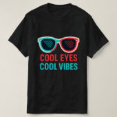 Cool Eyes Cool Vibes Retro 3D bril T-shirt (Design voorkant)