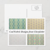 Cool Fabric Designs de CherylsArt Cartes postales (Devant / Derrière)