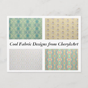 Cool Fabric Designs de CherylsArt Cartes postales