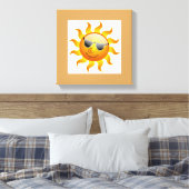 COOL FACE SUNSHINE CANVAS AFDRUK (Insitu (Slaapkamer))