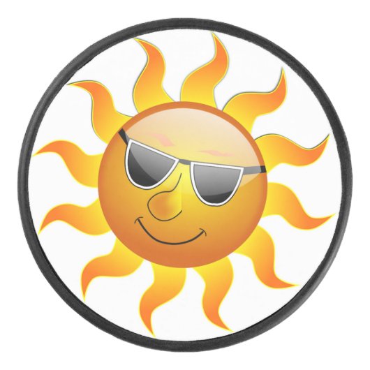 COOL FACE SUNSHINE HOCKEY PUCK (Voorkant)