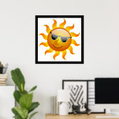 COOL FACE SUNSHINE POSTER (Thuiskantoor)