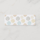 Cool Faded kleurrijke balls van Yarn Pattern Gifts Mini Visitekaartje (Achterkant)