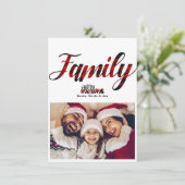 Cool FAMILIAL Plaid Noël Carte photo de vacances (Debout devant)