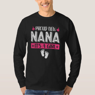Cool Family Proud New Nana Het is een meisje Gende T-shirt