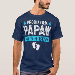 Cool Family Proud New Papaw Het is een Jongen Gend T-shirt
