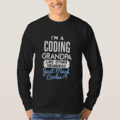 Cool Fathers Day Coding Grandpa T-shirt (Voorkant)